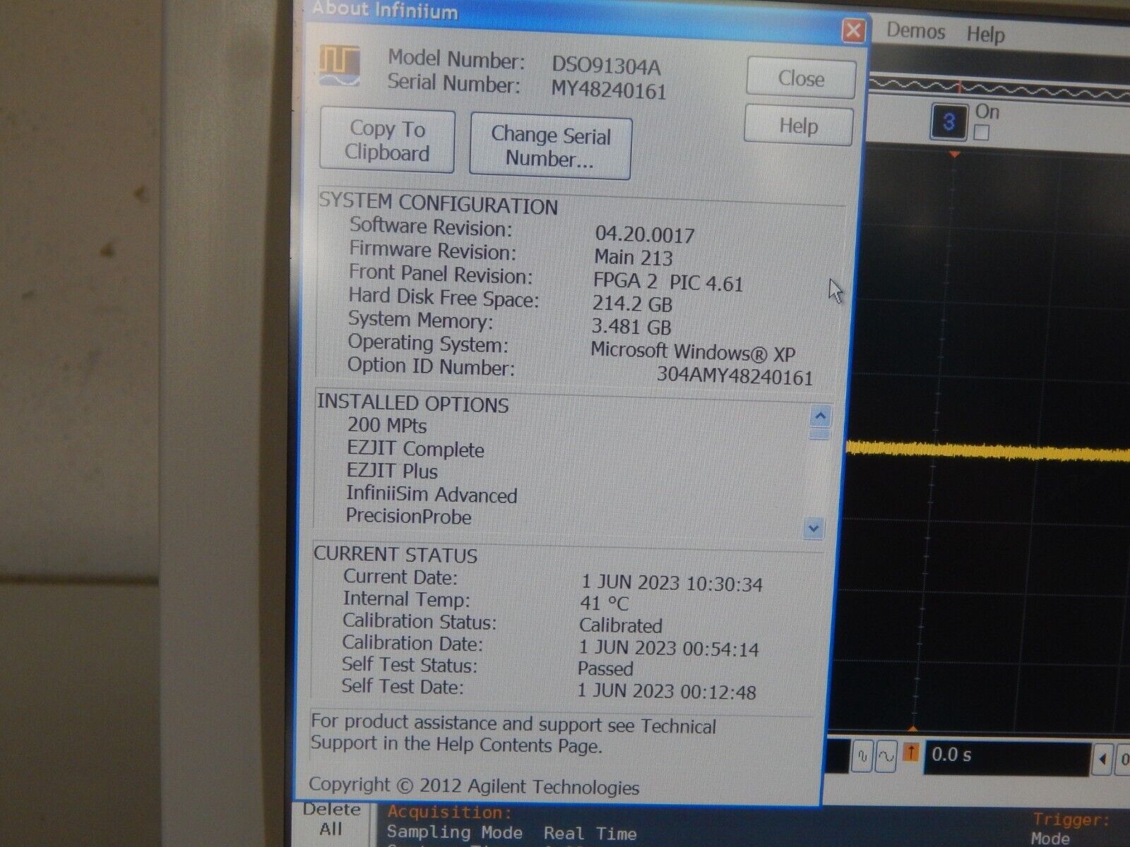 Keysight DSA91304A 'every option' 13Ghz 40Gs/s oscilloscope, cal'ed with data Keysight DSA91304A 'every option' 13Ghz 40Gs/s oscilloscope, cal'ed with data